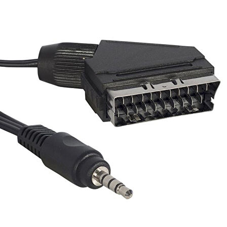 Av Kablo Scart Kablo 3.5 Mm Stereo 1.2 Metre Kısa Jack