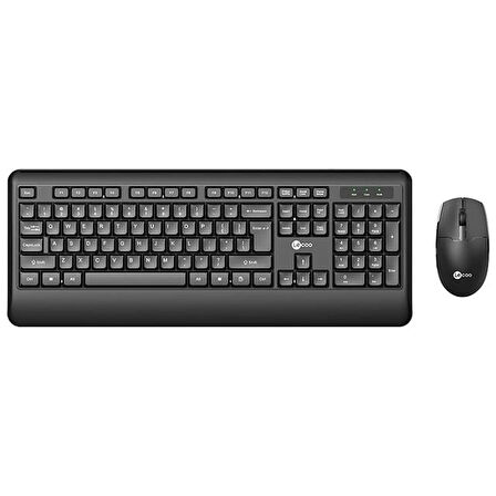 Lecoo Kw202 Kablosuz Q Klavye - Mouse Set Siyah