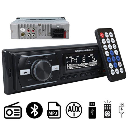 Carstar Cs-920 Çift Usb/Sd/Fm/Aux/Bluetooth Kumandalı Oto Teyp 4X60 Watt