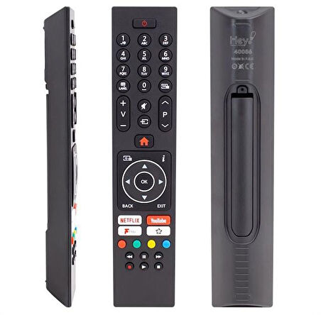 Hey Netflix Youtube Play Tuşlu Yazısız Lcd Led Tv Kumanda
