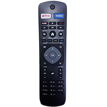 Weko Phılıps Nh500Up Netflıx-Vudu-Youtube Tuşlu Led Lcd Tv Kumandası