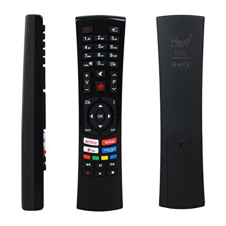 Hey Küçük Kalıp 4391P Black Fplay Netflix - Youtube - Play Tuşlu Lcd Led Tv Kumanda