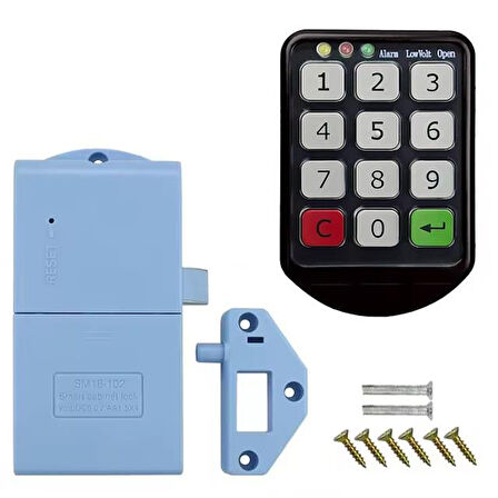 Pm-26724 Tuş Şifreli Siyah Çekmece Dolap Kilidi (2'Li Paket)