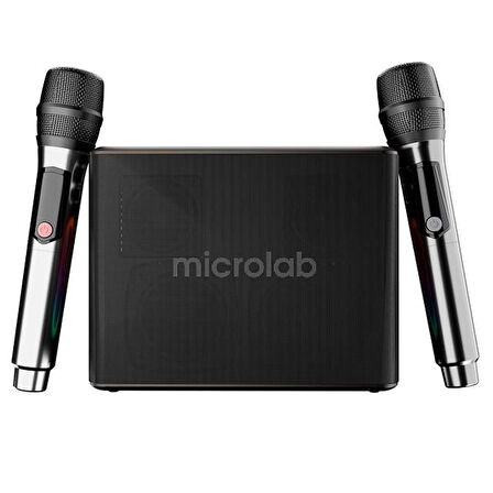 Microlab M60 Vega 100W Rgb 2 Adet Kablosuz Mikrofonlu Bluetooth Karaoke Hoparlör (15.000Mah Batarya)