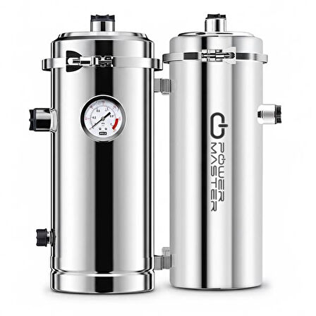 Pm-28652 Ana Hat Su Arıtma Sistemi 3.000 L/Saat Paslanmaz Çelik Gövdeli Yıkanabilir Uf-Pvdf Filtreli