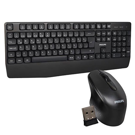 Spt6348B Usb Kablosuz Ofis Tipi Siyah Numpadli Türkçe Q Klavye Mouse Seti