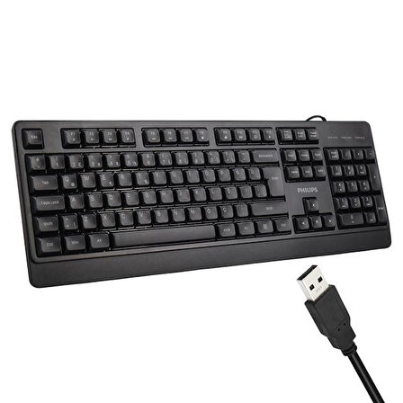 Spk6247B Usb 1.2 Metre Kablolu Klasik Siyah Numpadli Türkçe Q Klavye