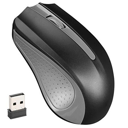 Everest Sm-537 Usb Siyah-Gri 2.4Ghz 1600Dpı Kablosuz Optik Mouse 5 Metre Menzilli