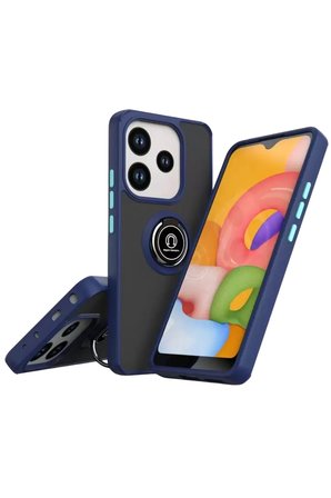 Newface Redmi Note 14 4G Montreal Yüzüklü Silikon Kapak - Lacivert