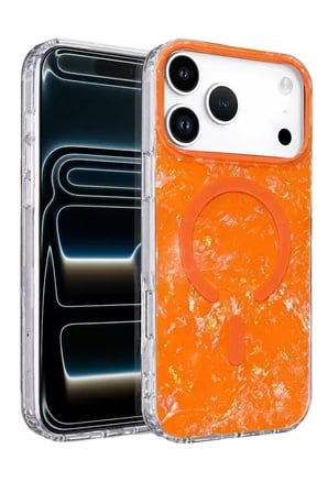 Onegif İphone 17 Mila Dalgalı Kapak - Turuncu