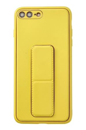 İphone 7 Coco Deri Standlı Kapak - Sarı