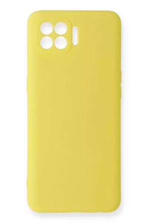 Reno 4 Lite Nano İçi Kadife Silikon - Sarı