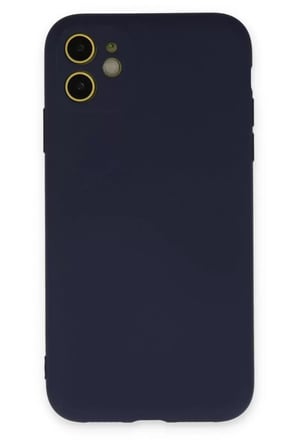 İphone 11 Nano İçi Kadife Silikon - Lacivert