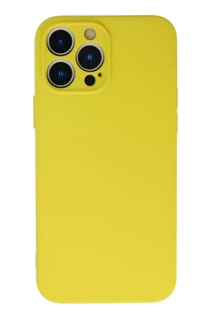 İphone 13 Nano İçi Kadife Silikon - Sarı