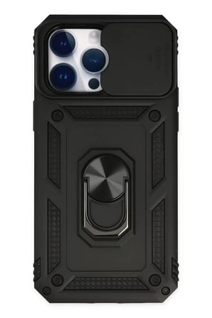 İphone 14 Pars Lens Yüzüklü - Siyah