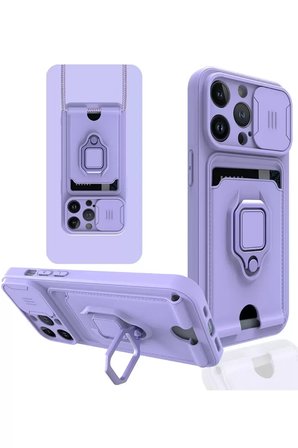 İphone 14 Zuma Kartvizitli Yüzüklü - Lila