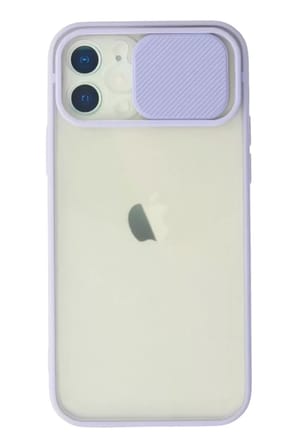 İphone 12 Palm Buzlu Kamera Sürgülü - Lila