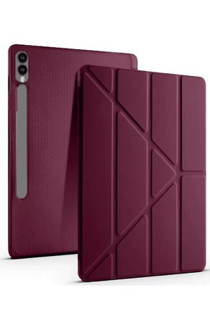 X610 Tab S9 Fe 12.4 Kalemlikli Mars Kılıfı - Mürdüm
