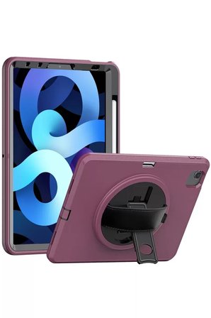 İpad 2022 10.9 (10.Nesil) Hand Strap Kılıfı - Mürdüm