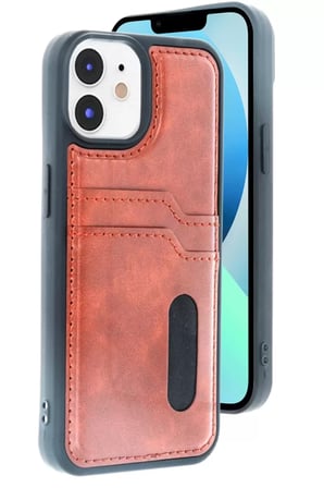 İphone 11 Sara Kartvizitli Deri - Taba