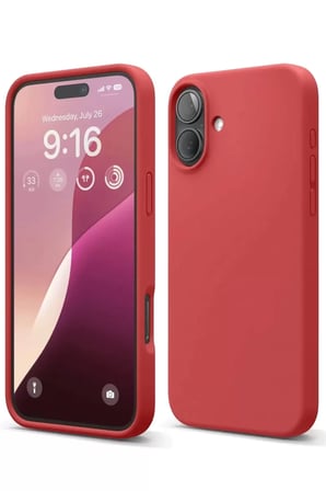 İphone 16 Nano İçi Kadife - Kırmızı