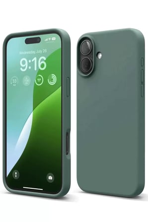 İphone 16 Nano İçi Kadife - Koyu Yeşil