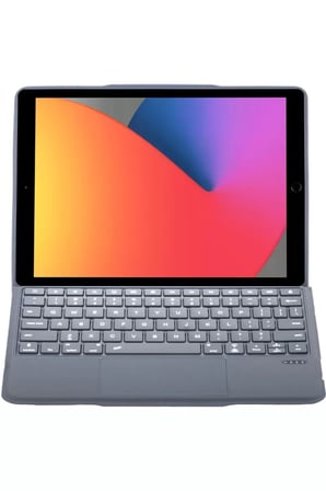 T5506D İpad 10.2 (9.Nesil) Palermo Ledli Klavyeli Standlı Kılıfı - Siyah