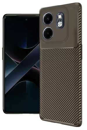 İnfinix 50I 4G Auto Focus Karbon Kapak - Kahverengi