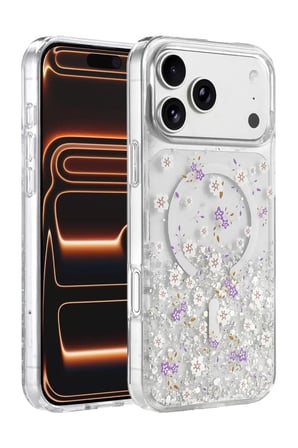 Onegif İphone 17 Misk Simli Kapak - Desen 2