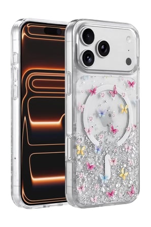 Onegif İphone 17 Misk Simli Kapak - Desen 4