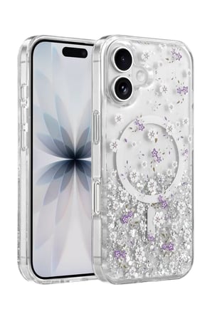 Onegif İphone 16 Misk Simli Kapak - Desen 2
