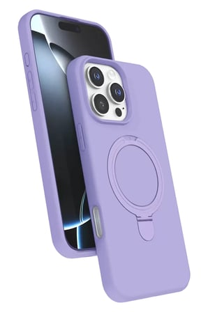 İphone 16 Standlı Kapak - Lila