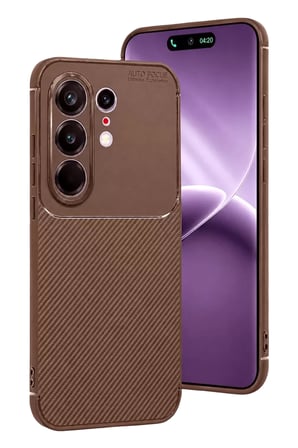 Camon 50 5G Auto Focus Karbon Kapak - Kahverengi