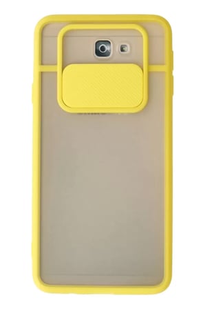 J7 Prime Palm Buzlu Kamera Sürgülü - Sarı
