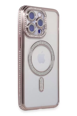 İphone 15 Joke Simli Magneticsafe - Pembe