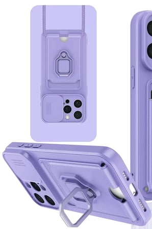 İphone 15 Zuma Kartvizitli Yüzüklü - Lila