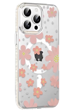 İphone 14 Floral Kapak - Pembe