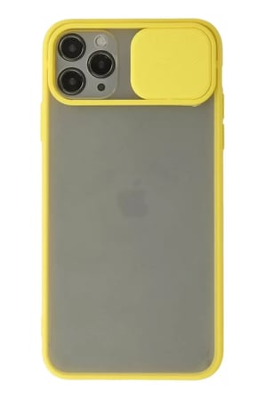 İphone 11 Palm Buzlu Kamera Sürgülü - Sarı