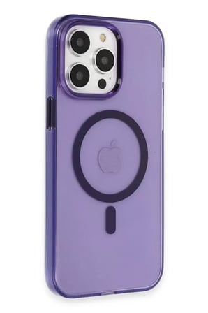 İphone 14 Tron Şeffaf Kapak - Derin Mor