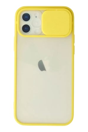 İphone 12 Palm Buzlu Kamera Sürgülü - Sarı