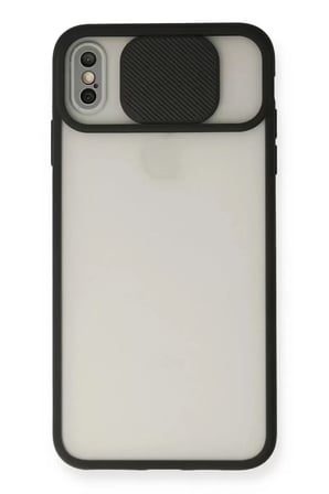 İphone Xs Palm Buzlu Kamera Sürgülü - Siyah