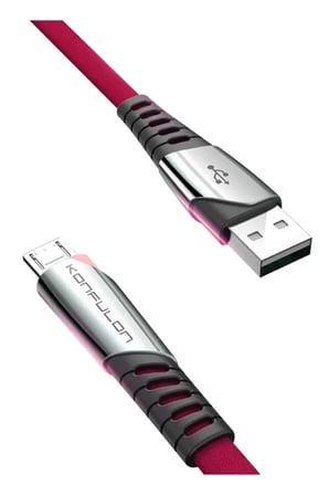 Dc16 Micro Usb Kablo 1M 2.4A - Kırmızı