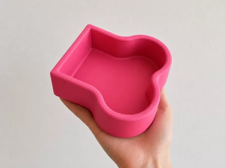 Kemik Model Beton Mama Su Kabı - Pembe