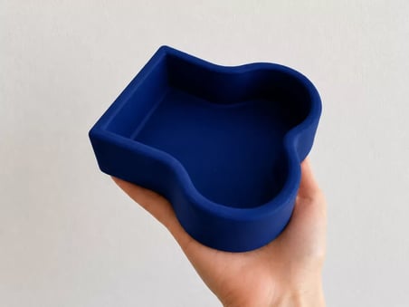 Kemik Model Beton Mama Su Kabı - Lacivert