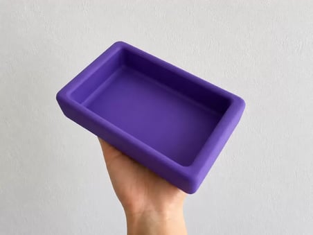 Dikdörtgen Model Beton Mama Su Kabı X 10,5 X 4,5 Cm - Mor