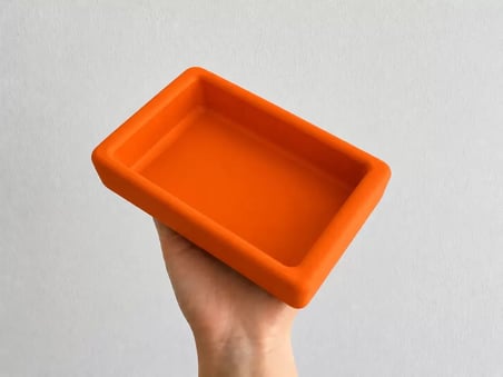 Dikdörtgen Model Beton Mama Su Kabı X 10,5 X 4,5 Cm - Turuncu