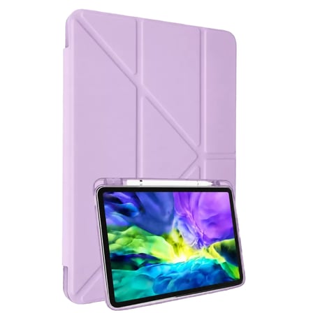 İpad 2025 10.9 10.Nesil (A16) Kalemlikli Mars Kılıfı - Lila