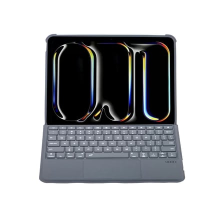 T5504D İpad 11 (2024) Palermo Ledli Klavyeli Standlı Kılıfı - Siyah