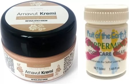 Hintohu Three Brand 50Ml Arnavut Aklık Kremi+ Foot Care Cream 50Ml Ayak Bakım Kremi Nane Ferahlığı
