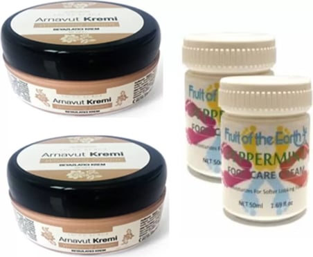 Hintohu Three Brand 50Ml Arnavutaklıkkremi 2Ad+Foot Carecream 50Ml Ayak Bakımkremi Naneferahlığıvek